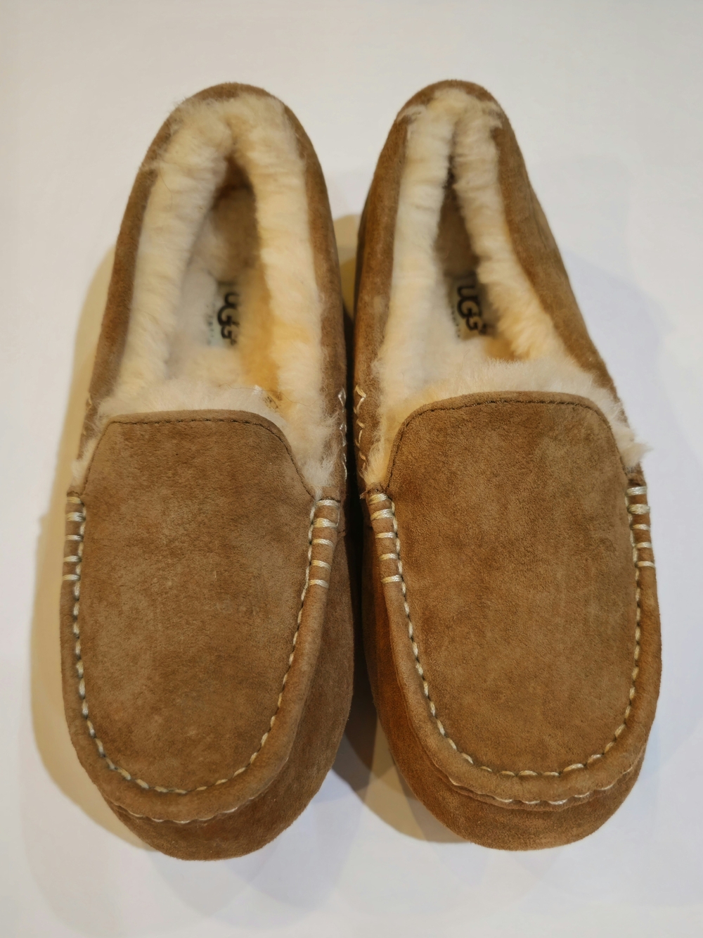 UGG Ansley Chestnut Suede Wool Slippers Women’s Size 7 NWOB